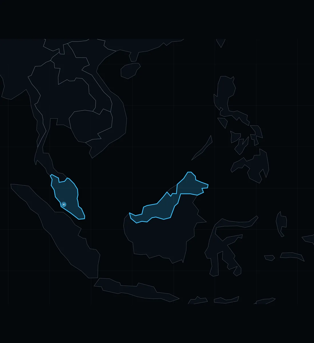 Map of Southeast Asia with Malaysia highlighted and the practice's location marked in the Klang Valley.